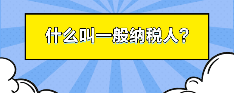 什么叫一般纳税人