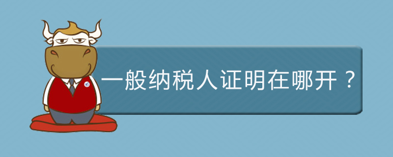 一般纳税人证明在哪开